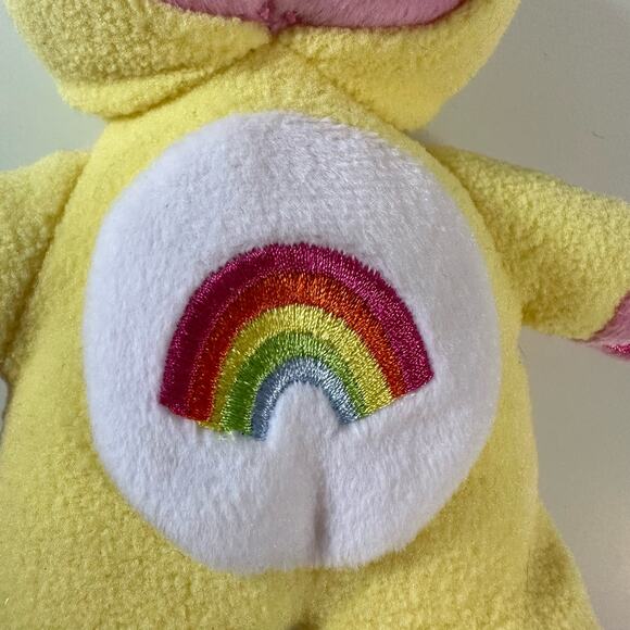 Care Bears Cheer Rainbow Pink Bear In Duck Costume 2008 8" Plush Stuffed Animal - Picture 7 of 8